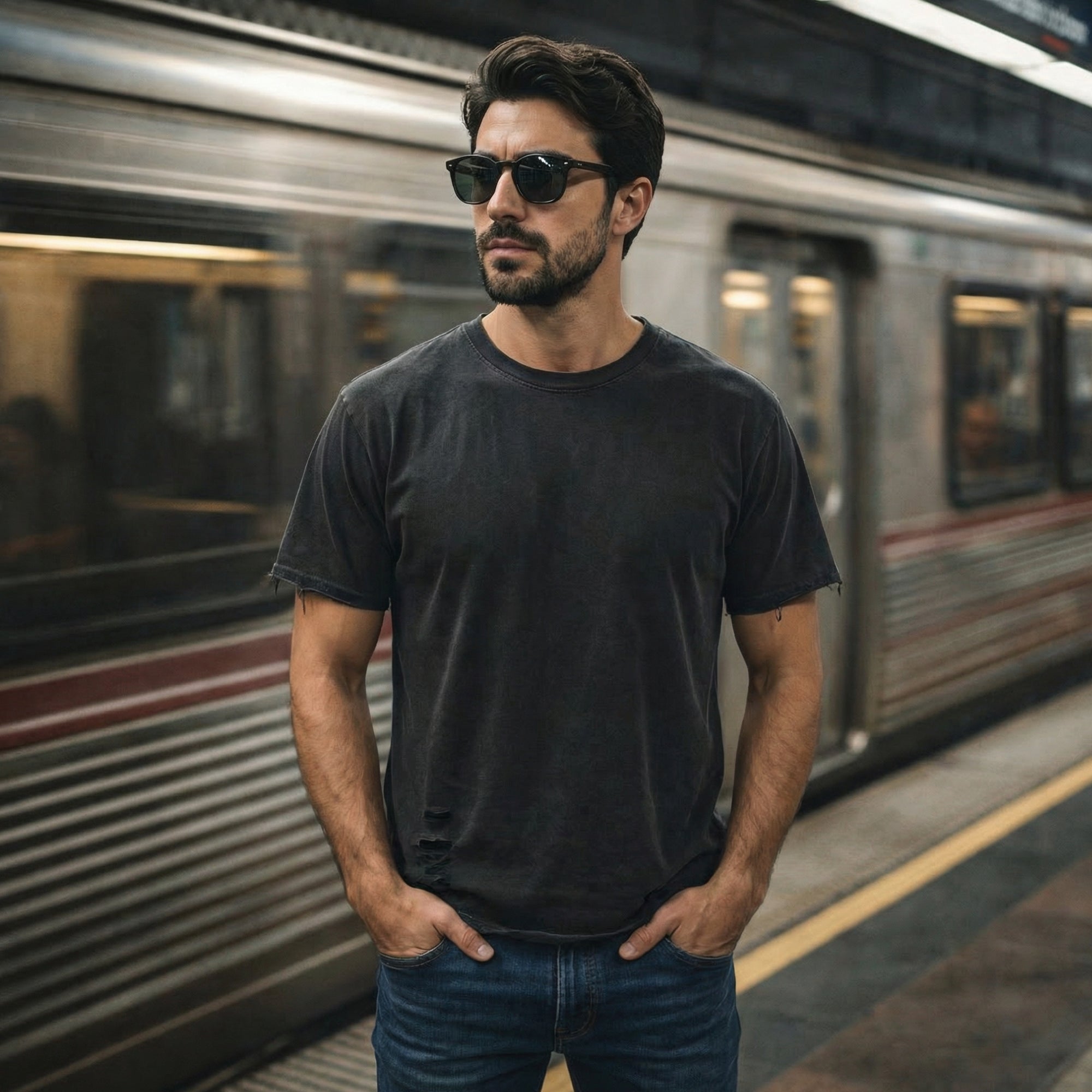 Men’s +98 From iran Snow Washed Raw-Hem T-Shirt