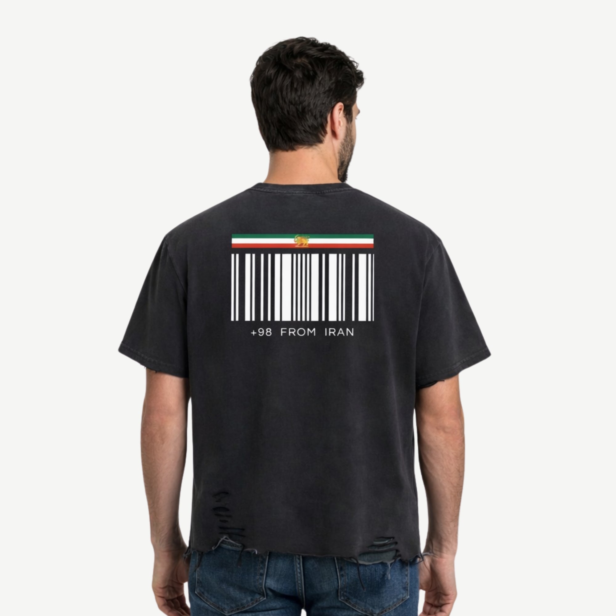 Men’s +98 From iran Snow Washed Raw-Hem T-Shirt