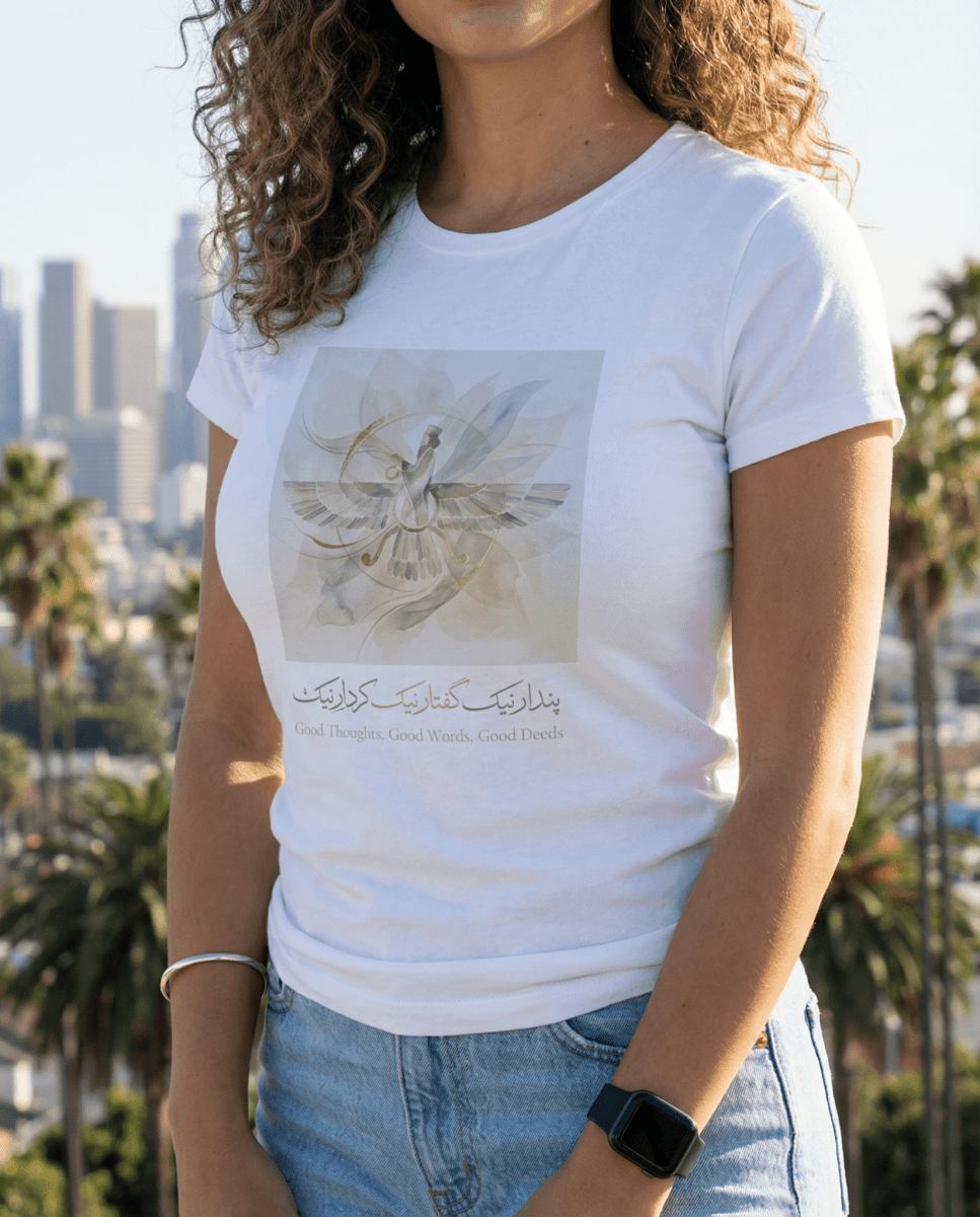 Faravahar Calm T-Shirt – Women - Persian Roots