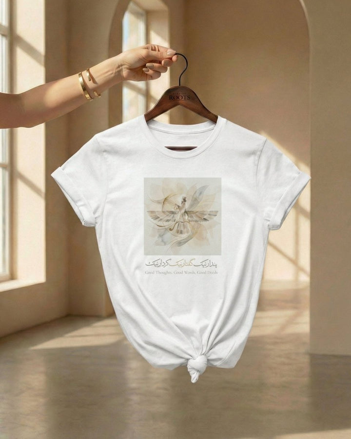 Faravahar Calm T-Shirt – Women - Persian Roots