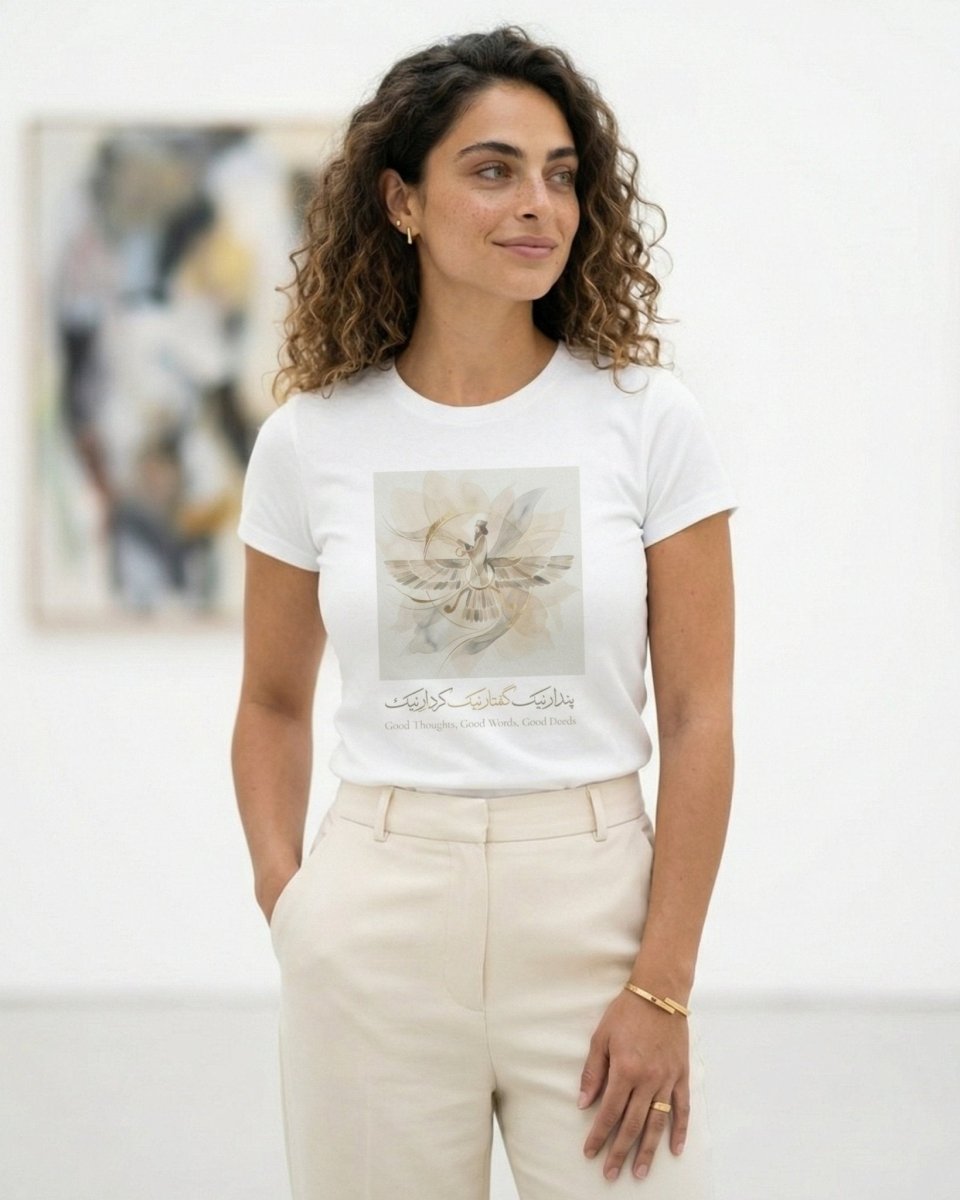 Faravahar Calm T-Shirt – Women - Persian Roots