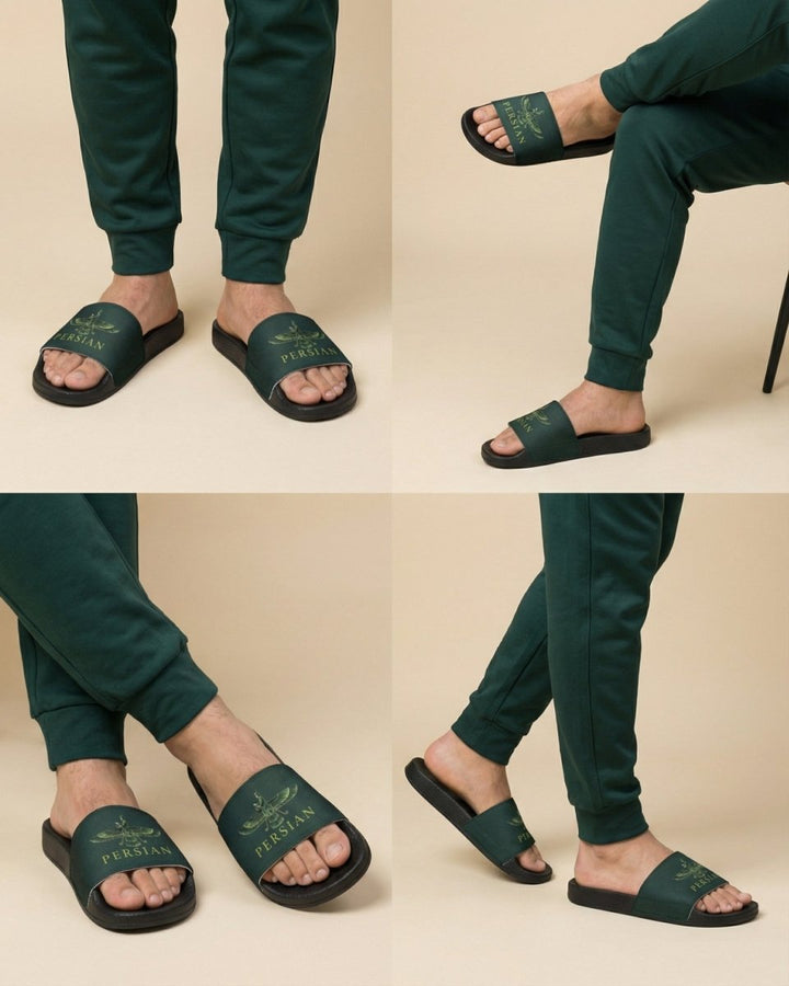 Faravahar Forest Slide Sandals – Men - Persian Roots