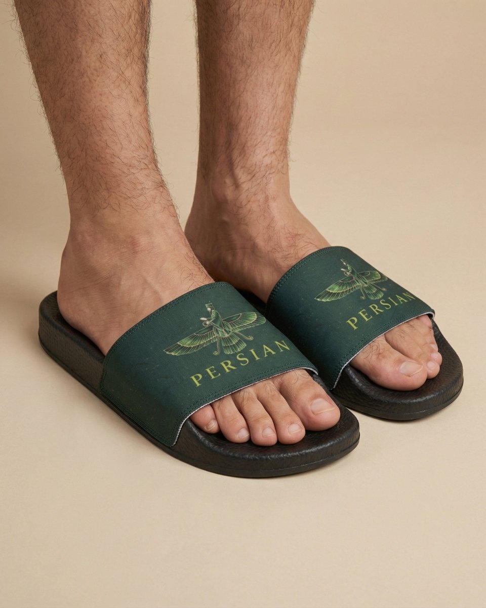 Faravahar Forest Slide Sandals – Men - Persian Roots