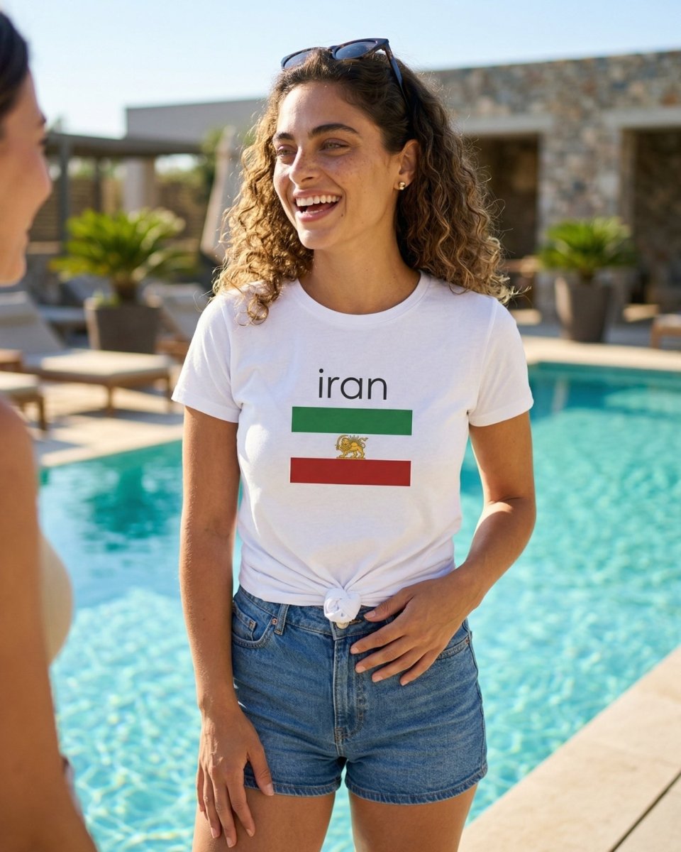Iran Lion & Sun Tee – Women’s - Persian Roots