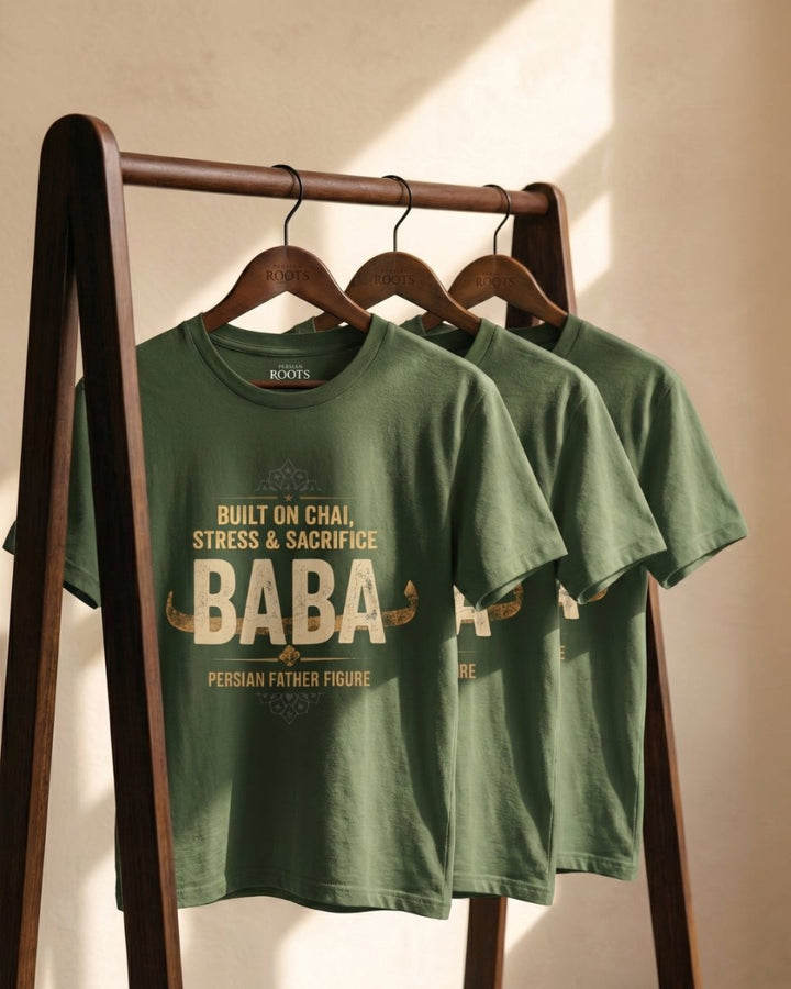 Iranian Father Figure Graphic T-Shirt - Persian Roots