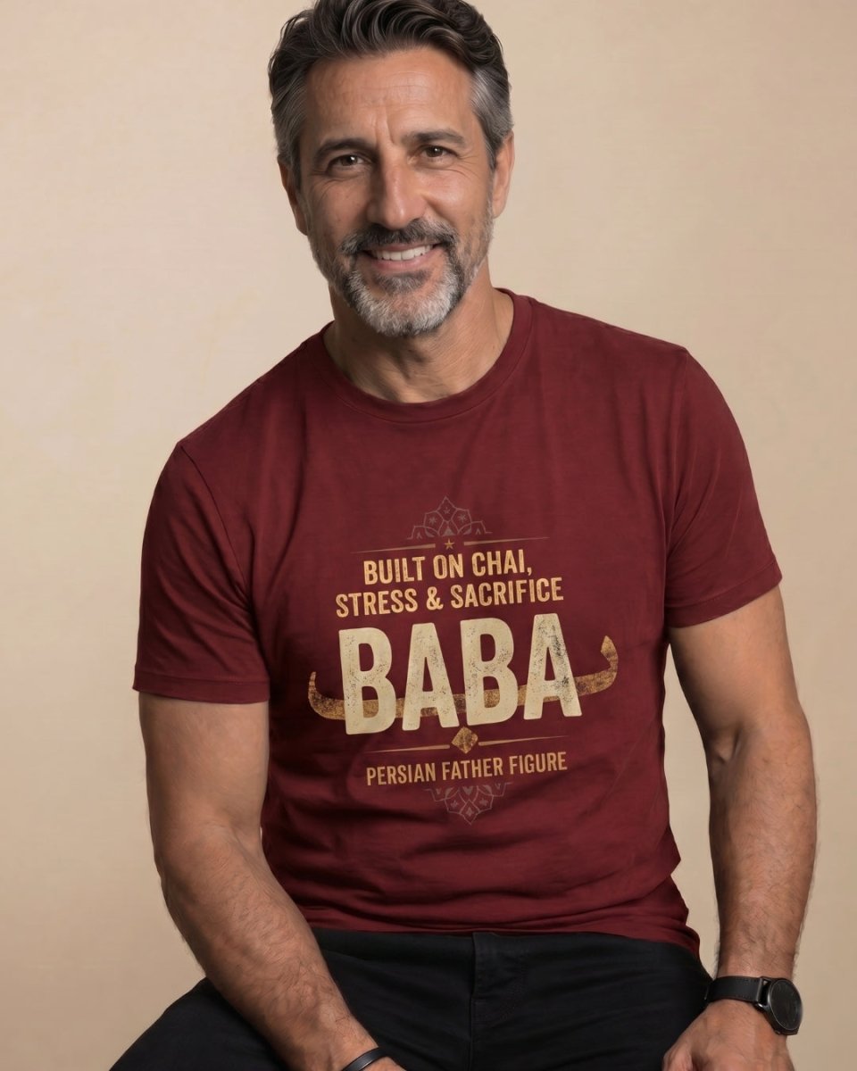 Iranian Father Figure Graphic T-Shirt - Persian Roots