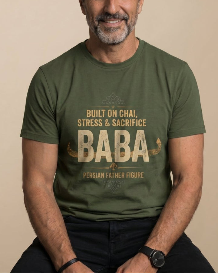 Iranian Father Figure Graphic T-Shirt - Persian Roots