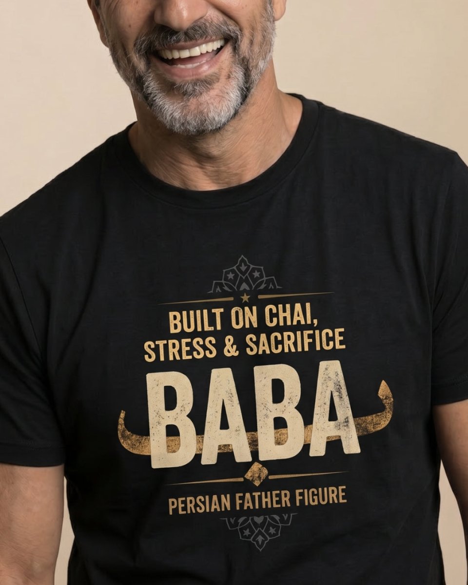 Iranian Father Figure Graphic T-Shirt - Persian Roots