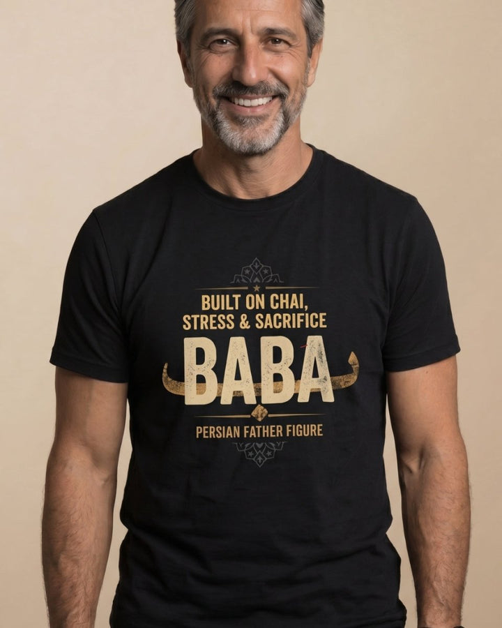 Iranian Father Figure Graphic T-Shirt - Persian Roots