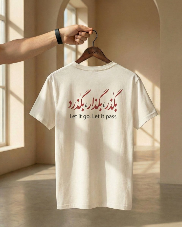 Let It Go Persian Typography Tee – Men’s - Persian Roots