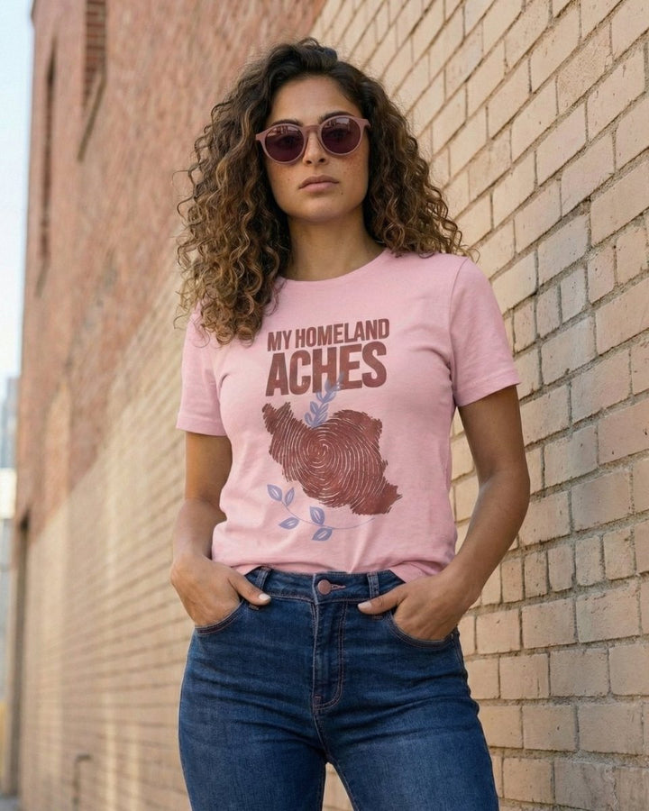 My Homeland Aches Graphic Tee – Women’s - Persian Roots