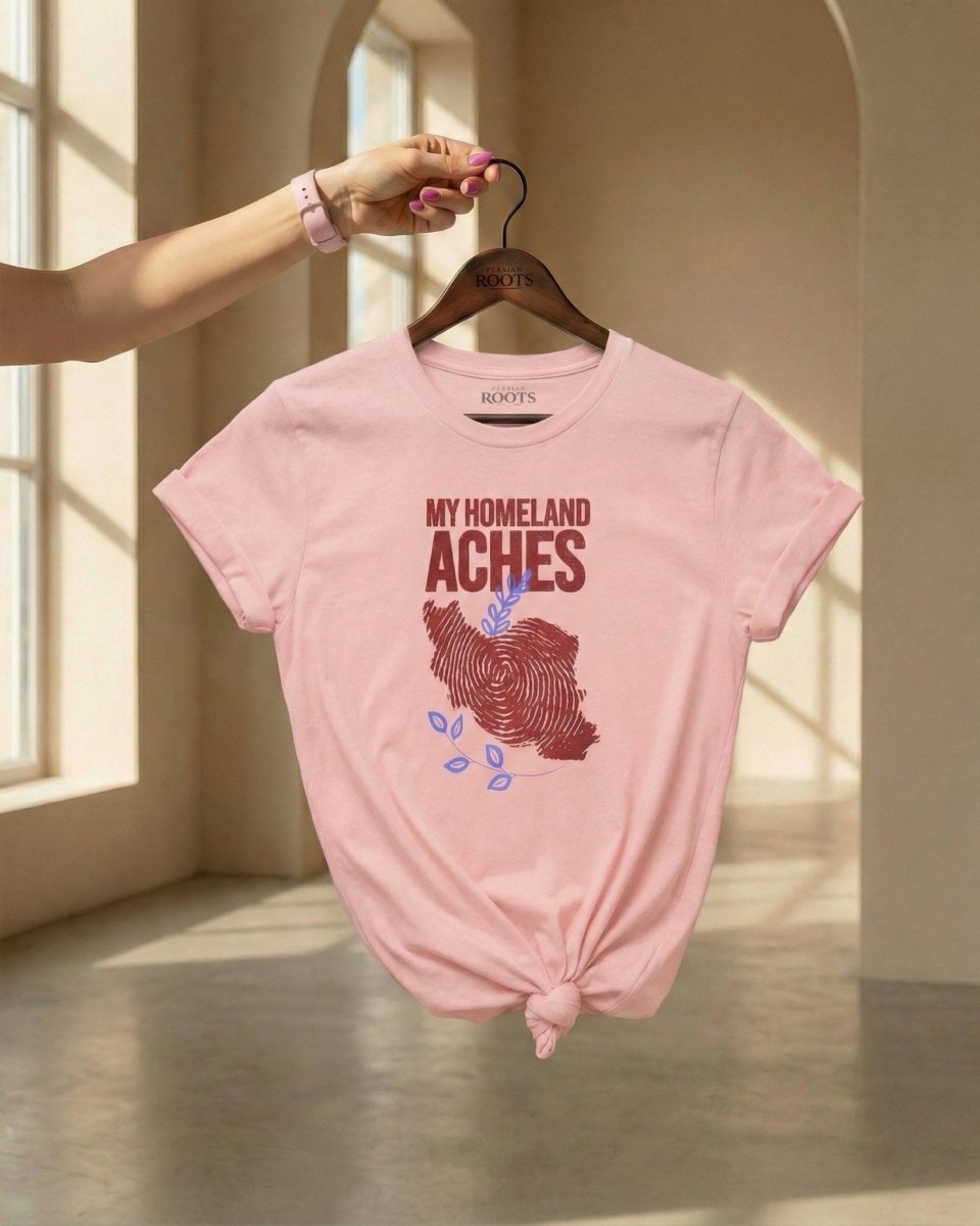 My Homeland Aches Graphic Tee – Women’s - Persian Roots