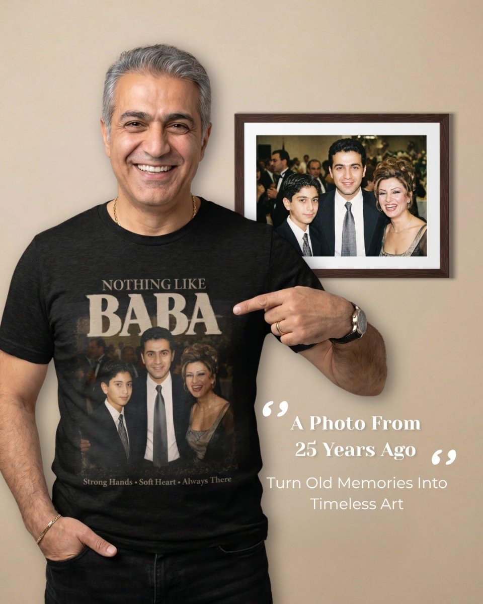 Personalized Persian Baba Photo T-Shirt - Persian Roots