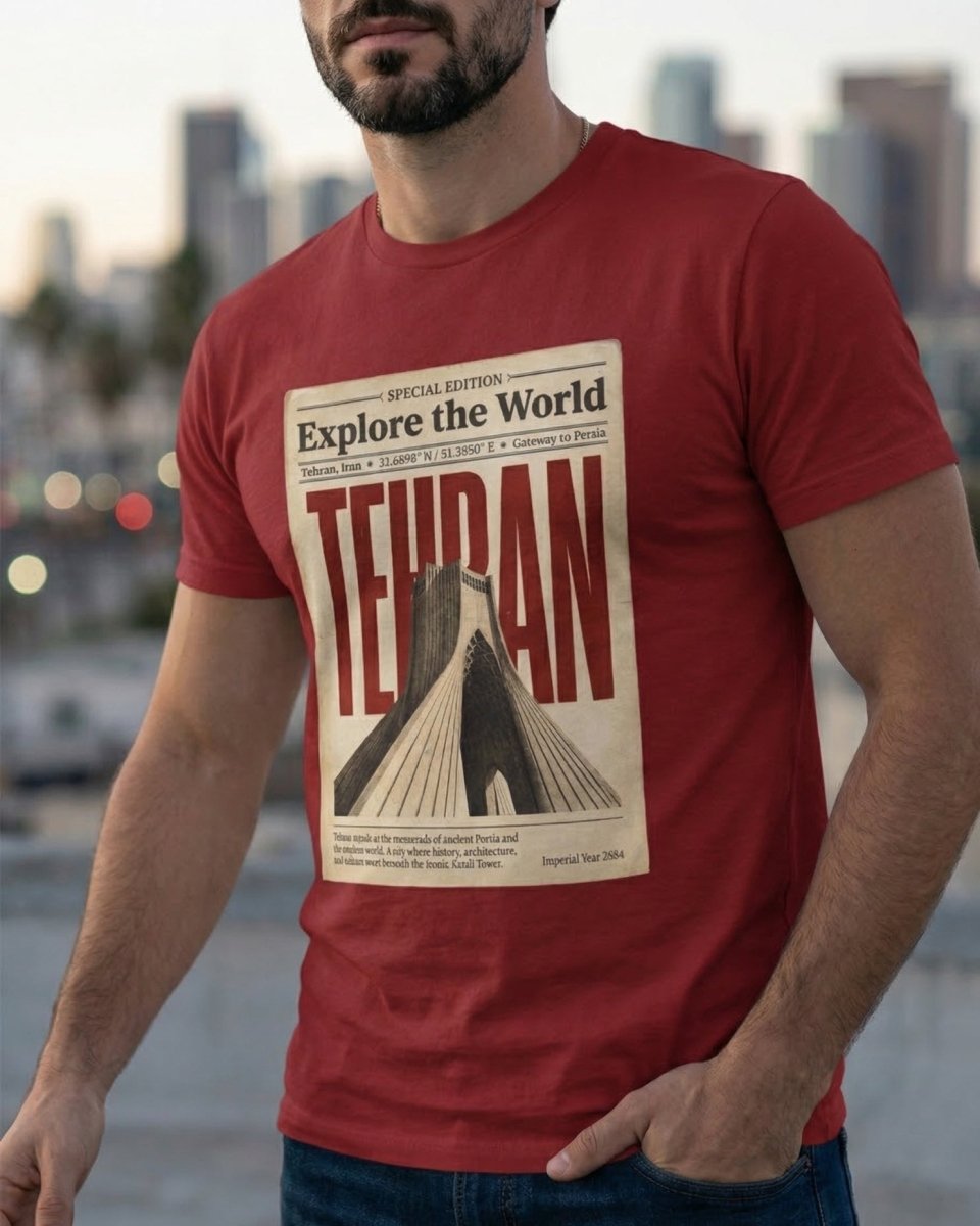 Tehran Azadi Poster Tee - Men’s - Persian Roots