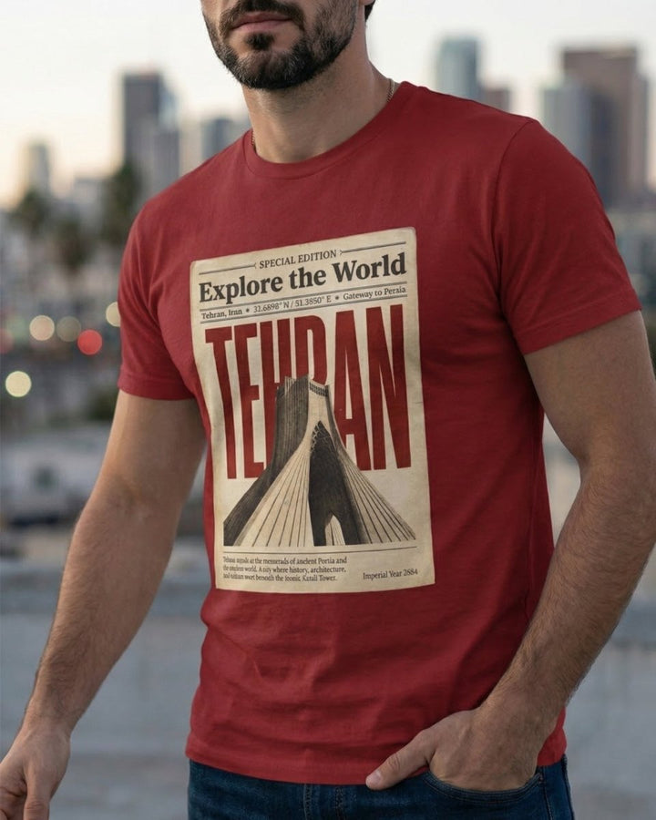 Tehran Azadi Poster Tee - Men’s - Persian Roots